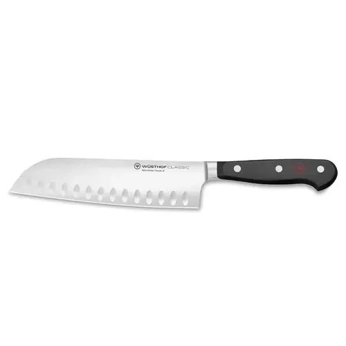 Knife 7" L Stainless Steel Santoku 1 pc Knife 7" L Stainless Steel Santoku 1 pc