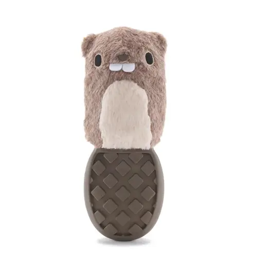 Dog Toy Brown Cotton/Rubber PB Beaver Medium Brown - pack of 3 Dog Toy Brown Cotton/Rubber PB Beaver Medium Brown - pack of 3