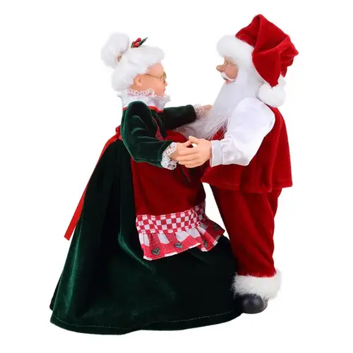 Animated Decor Multicolored Really Dancing Santa and Mrs. Musical 12" Multicolored Animated Decor Multicolored Really Dancing Santa and Mrs. Musical 12" Multicolored