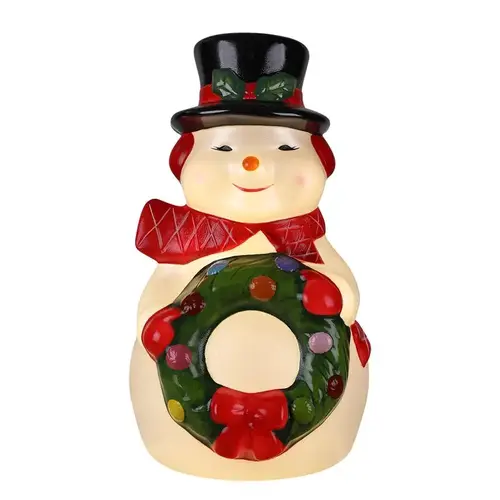 Blow Mold LED Warm White Nostalgic Snowman 24" Blow Mold LED Warm White Nostalgic Snowman 24"