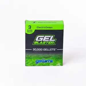 GEL BLASTER INC GL3P09CP Water Bead Ammo Gellets L1.35/W4.1/H4.8 each Green