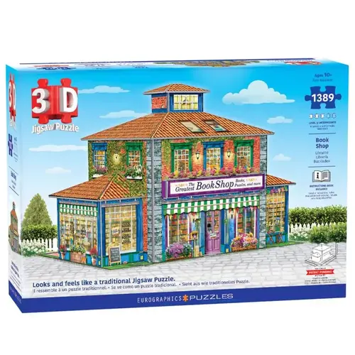 3D Jigsaw Puzzle Book Shop 1389 pc 3D Jigsaw Puzzle Book Shop 1389 pc