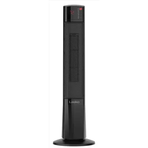 Heater w/Remote Ceramic Tower Black Heater w/Remote Ceramic Tower Black