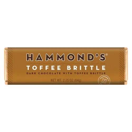 Candy Bar Toffee Brittle Dark Chocolate 2.25 oz Candy Bar Toffee Brittle Dark Chocolate 2.25 oz