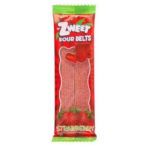 Licorice Candy Sour Strawberry Belts 0.7 oz Licorice Candy Sour Strawberry Belts 0.7 oz