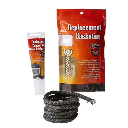Gasketing Cement/Stove Sealer and 1/2 In. x 6 Ft. Replacement Rope Gasket Kit Black Gasketing Cement/Stove Sealer and 1/2 In. x 6 Ft. Replacement Rope Gasket Kit Black