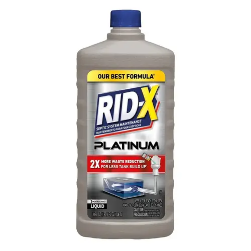 Rid-X Platinum Septic System Maintenance, Liquid, Soapy, 24 fl-oz Bottle Rid-X Platinum Septic System Maintenance, Liquid, Soapy, 24 fl-oz Bottle