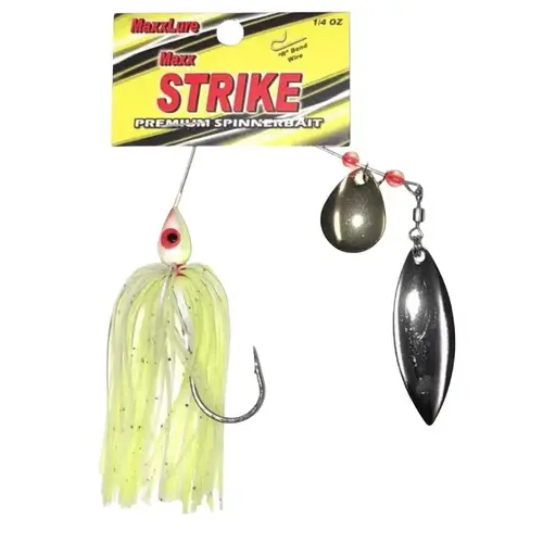 Stopper Lures Maxx Strike Series Bait, Spinner, Silicone, White Bait Stopper Lures Maxx Strike Series Bait, Spinner, Silicone, White Bait