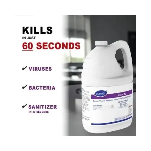 Oxivir Tb One-Step Disinfectant 1 GAL Multi Surface Liquid RTU Accelerated Hydrogen Peroxide (AHP) Clear - pack of 4 Oxivir Tb One-Step Disinfectant 1 GAL Multi Surface Liquid RTU Accelerated Hydrogen Peroxide (AHP) Clear - pack of 4