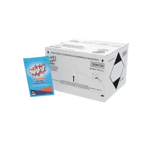 Suma Break-Up Boil-Out Fryer Cleaner 2 FLOZ Non-Caustic Liquid RTU Kosher Blue - pack of 36 Suma Break-Up Boil-Out Fryer Cleaner 2 FLOZ Non-Caustic Liquid RTU Kosher Blue - pack of 36