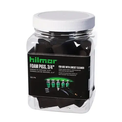 Hilmor 3/4 In. Lineset Cleaner Foam Pigs In Resealable Container,case Of 50 Hilmor 3/4 In. Lineset Cleaner Foam Pigs In Resealable Container,case Of 50