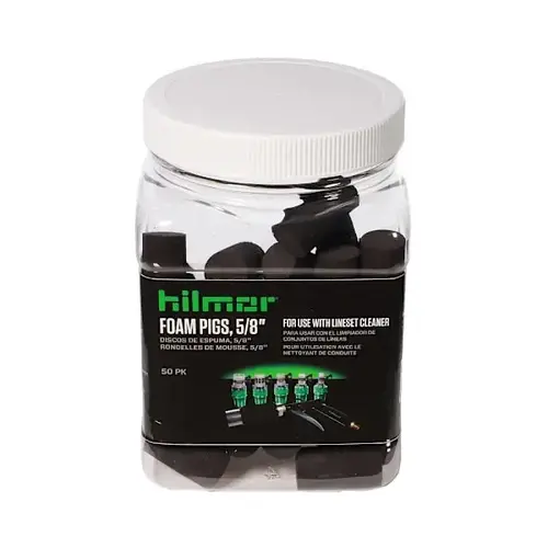 Hilmor 5/8 In. Lineset Cleaner Foam Pigs In Resealable Container,case Of 50 Hilmor 5/8 In. Lineset Cleaner Foam Pigs In Resealable Container,case Of 50