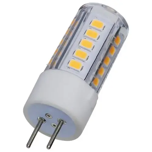 4.5 Watt Mini LED T6 Bulb, Gy6.35 Base, 3000k, 12 Volt, Clear - pack of 12 4.5 Watt Mini LED T6 Bulb, Gy6.35 Base, 3000k, 12 Volt, Clear - pack of 12