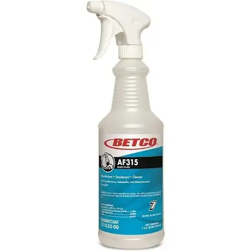 AF315 Disinfectant Cleaner Citrus Floral Detergent Deodorizer Neutral Foam Turquoise - pack of 12 AF315 Disinfectant Cleaner Citrus Floral Detergent Deodorizer Neutral Foam Turquoise - pack of 12