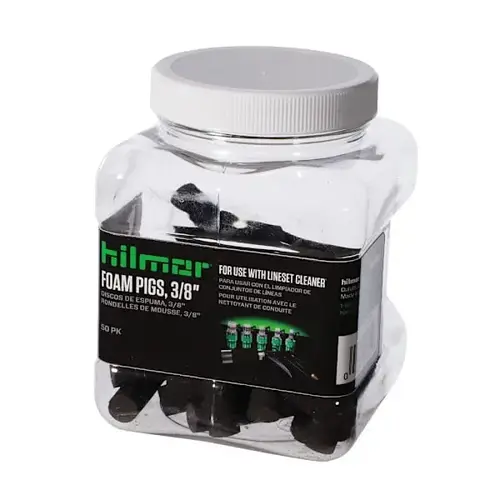 Hilmor 3/8 In. Lineset Cleaner Foam Pigs In Resealable Container,case Of 50 Hilmor 3/8 In. Lineset Cleaner Foam Pigs In Resealable Container,case Of 50