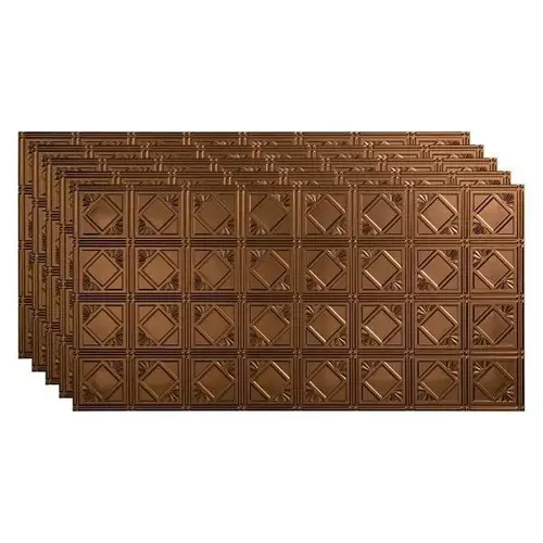 Fasade 2 ftx4 ft Traditional #4 Glueup Ceiling Panel Oil Rubbed Bronze, Package Of 5 Fasade 2 ftx4 ft Traditional #4 Glueup Ceiling Panel Oil Rubbed Bronze, Package Of 5