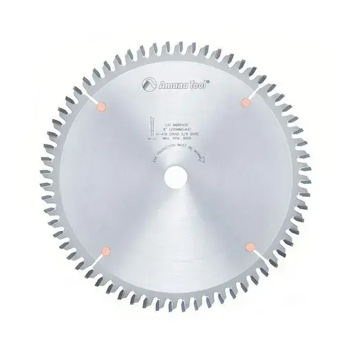 Amana A.G.E. 8" Diameter with 5/8" Arbor 64 Tooth H-ATB Melamine Saw Blade Amana A.G.E. 8" Diameter with 5/8" Arbor 64 Tooth H-ATB Melamine Saw Blade