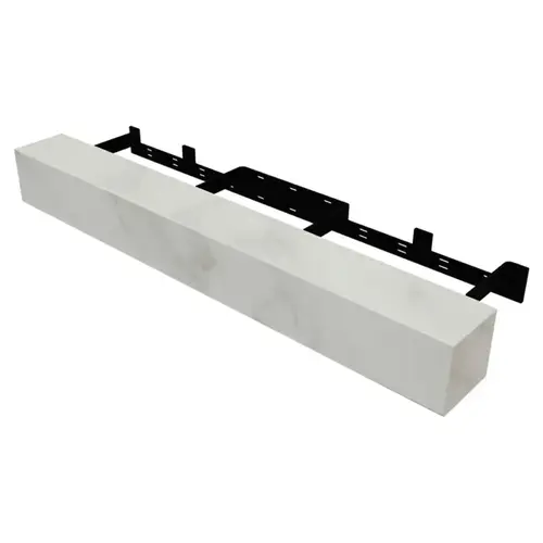 6" x 60" Floating Mantel Kit, White Marbled Finish 6" x 60" Floating Mantel Kit, White Marbled Finish