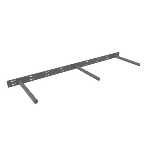 10" x 34-1/2" Floating Shelf Support Rod Bracket, Steel Finish 10" x 34-1/2" Floating Shelf Support Rod Bracket, Steel Finish