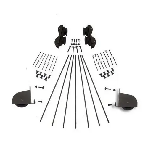 Contemporary Rolling Hardware Kit for 16" Wide Library Ladder, Oil Rubbed Bronze Finish Contemporary Rolling Hardware Kit for 16" Wide Library Ladder, Oil Rubbed Bronze Finish