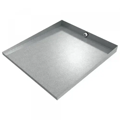 25"W x 27"L x 1"H Compact Washer Drip Pan, Galvanized Steel 25"W x 27"L x 1"H Compact Washer Drip Pan, Galvanized Steel
