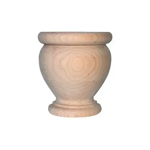 4" Wide x 4-1/2" High Poppy Bun Foot, Maple 4" Wide x 4-1/2" High Poppy Bun Foot, Maple