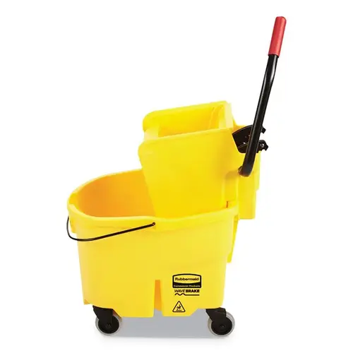 Rubbermaid Wavebrake 26 QT 2.0 Side-Press Bucket/Wringer Combo, Yellow Rubbermaid Wavebrake 26 QT 2.0 Side-Press Bucket/Wringer Combo, Yellow