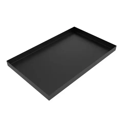 15"W x 24"L x 1-1/2"H Ice Maker Drip Pan, Flat Black 15"W x 24"L x 1-1/2"H Ice Maker Drip Pan, Flat Black