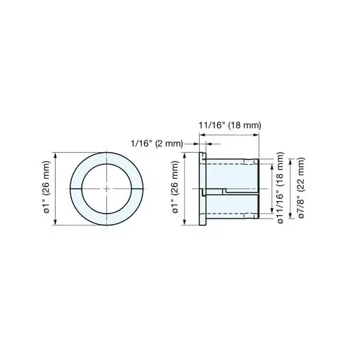 Sugatsune CHC-S Series 1" Diameter Cable Grommet, Zinc w/Black Finish Sugatsune CHC-S Series 1" Diameter Cable Grommet, Zinc w/Black Finish