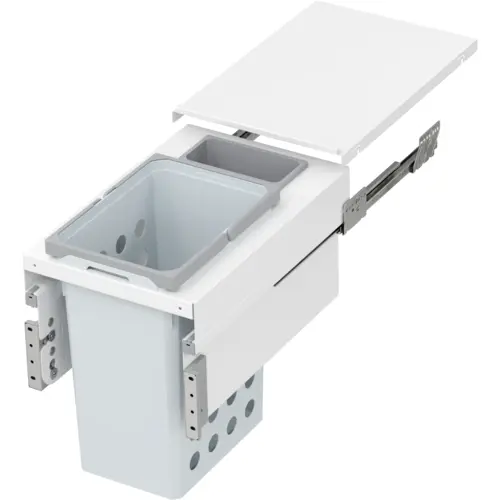 WASH Space XX Double 31QT/1.5QT Under-Drawer Hamper System for 13-1/2" Cabinet Opening, White WASH Space XX Double 31QT/1.5QT Under-Drawer Hamper System for 13-1/2" Cabinet Opening, White