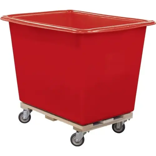 10 Bushel Polyethylene Truck, Red, Wood Base 10 Bushel Polyethylene Truck, Red, Wood Base