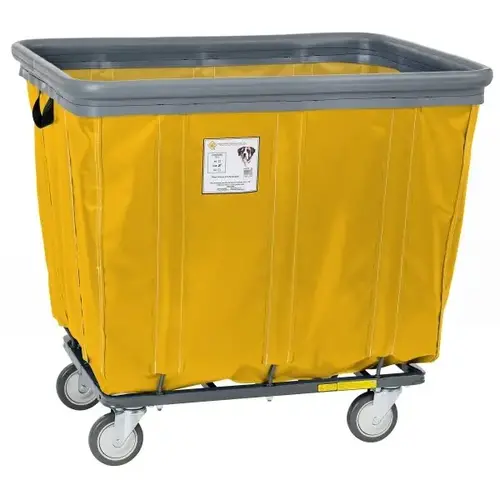 Products 20 Bushel Vinyl Basket Truck W/ Bumper, Steel Base, All Swivel Casters, Yellow Products 20 Bushel Vinyl Basket Truck W/ Bumper, Steel Base, All Swivel Casters, Yellow