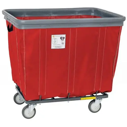 Products 16 Bushel Vinyl Basket Truck W/ Bumper, Steel Base, All Swivel Casters, Red Products 16 Bushel Vinyl Basket Truck W/ Bumper, Steel Base, All Swivel Casters, Red