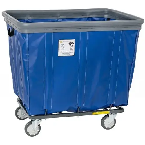 Products 20 Bushel Vinyl Basket Truck W/ Bumper, Steel Base, All Swivel Casters, Blue Products 20 Bushel Vinyl Basket Truck W/ Bumper, Steel Base, All Swivel Casters, Blue