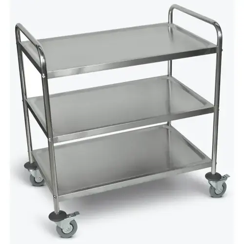 37"H Large Stainless Steel Cart - 3 Shelves 37"H Large Stainless Steel Cart - 3 Shelves