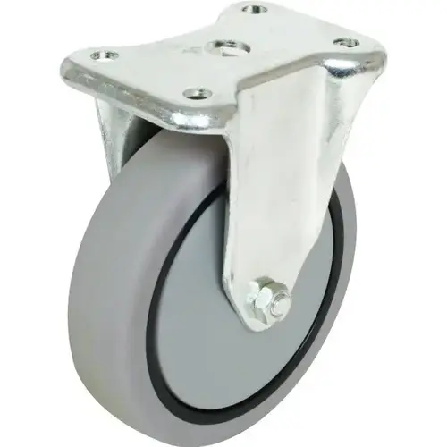 5" Gray Rubber Rigid Caster 5" Gray Rubber Rigid Caster
