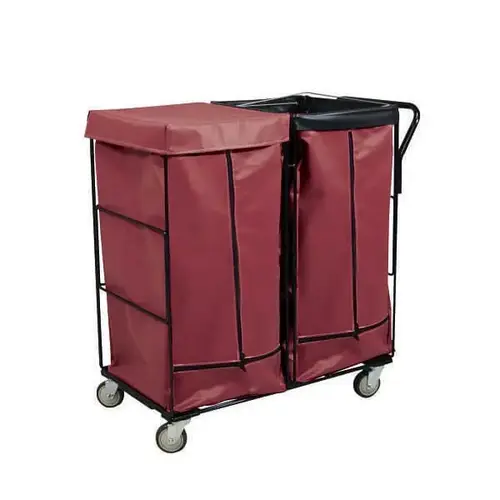Linen Cart 41cf Maroon Full Swivel Linen Cart 41cf Maroon Full Swivel
