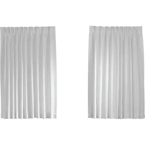 Ready-To-Hang Drapery, 100% Polyester 60 X 63" White Ready-To-Hang Drapery, 100% Polyester 60 X 63" White