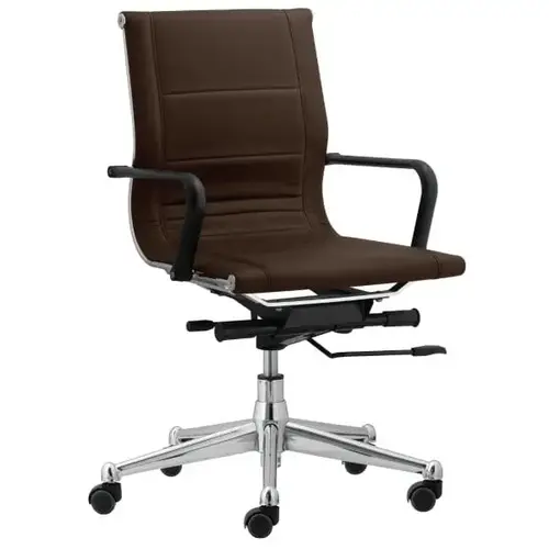 Florence Endura Brown Mid Task Chair W/soft Arms - pack of 4 Florence Endura Brown Mid Task Chair W/soft Arms - pack of 4