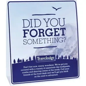 Travelodge S-FS-TRL-1609 By Wyndham Forget Something Tent Card - pack of 100