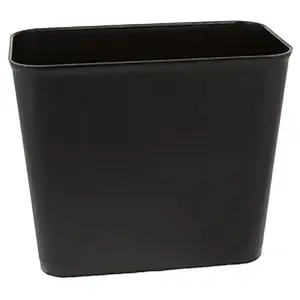 Waste-Safe MARBALMB27-M-BLACK 27 Qt. Decorative Trash Can (Black) - pack of 6