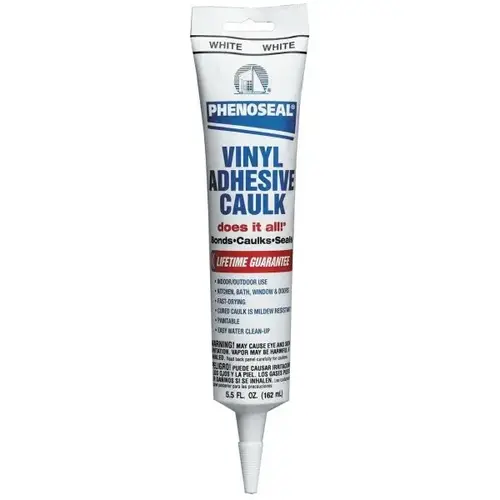 Phenoseal 5.5 Oz Doesit All White Vinyl Adhesive Caulk - pack of 15 Phenoseal 5.5 Oz Doesit All White Vinyl Adhesive Caulk - pack of 15