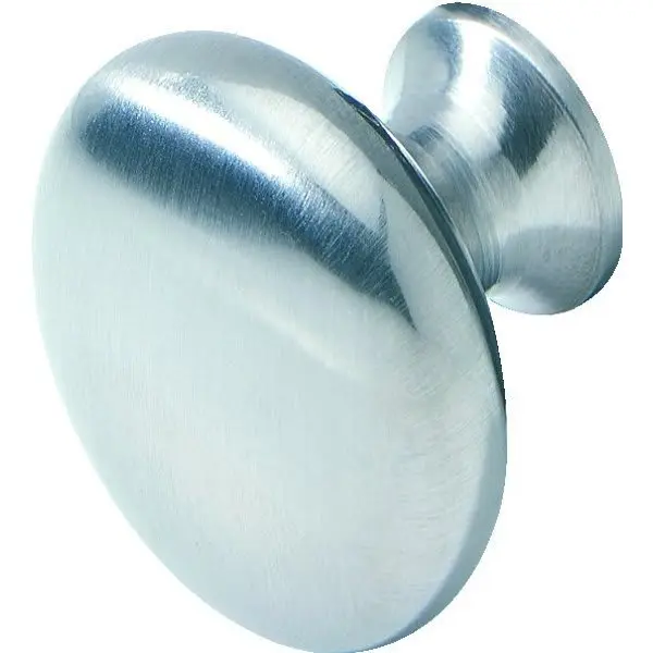 GENERIC PRIVATE BRAND 1-1/4 Cabinet Knob Satin Chrome - pack of 25 800767