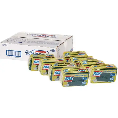 Heavy Duty Scrubber Sponge, Yellow/Green - pack of 24 Heavy Duty Scrubber Sponge, Yellow/Green - pack of 24