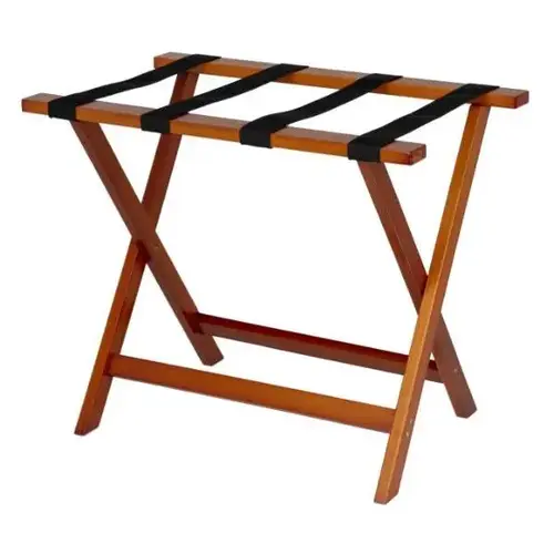 Deluxe Wooden Luggage Rack, Light Mahogany - pack of 4 Deluxe Wooden Luggage Rack, Light Mahogany - pack of 4