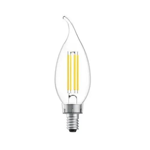 4 Watt Ca10 Led, Candelabra, Clear, 3000k - pack of 12 4 Watt Ca10 Led, Candelabra, Clear, 3000k - pack of 12