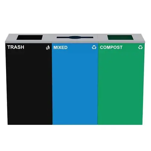 87g Steel Blue Mixed Bin Compost Bin - Black - pack of 3 87g Steel Blue Mixed Bin Compost Bin - Black - pack of 3