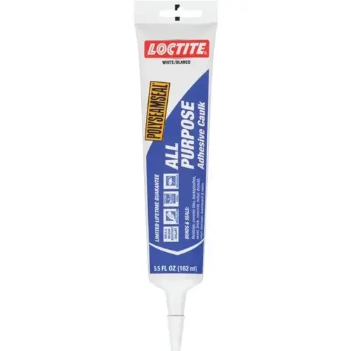 5.5 Oz Polyseamseal All-Purpose Adhesive Caulk - White - pack of 12 5.5 Oz Polyseamseal All-Purpose Adhesive Caulk - White - pack of 12