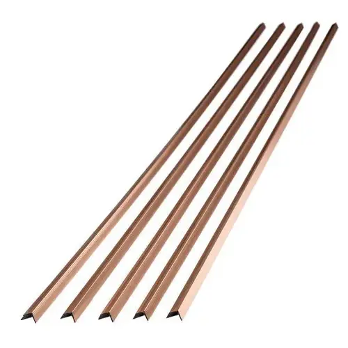 47" Vinyl Outside Corner Trim, Polished Copper - pack of 5 47" Vinyl Outside Corner Trim, Polished Copper - pack of 5