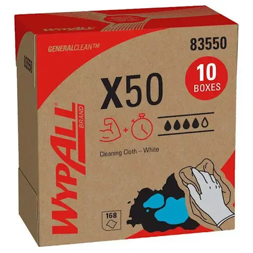 Generalclean X50 Pop-Up Box Cleaning Cloths - pack of 10 Generalclean X50 Pop-Up Box Cleaning Cloths - pack of 10